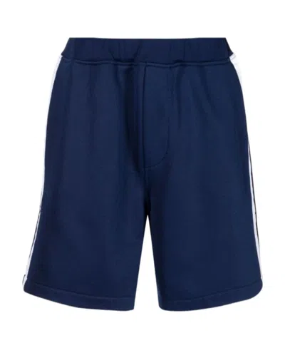Dsquared2 Striped-edge Track Shorts In Blue