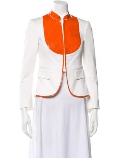 Pre-owned Dsquared2 Striped Evening Jacket In White