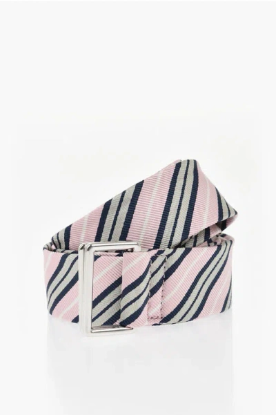 Dsquared2 Striped Fabric Belt 35mm In Multi