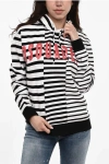 Dsquared2 Striped Hoodie With Frontal Print