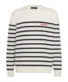 Dsquared2 Wool Sweater With Striped Pattern In Neutral