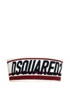 Dsquared2 Striped Bandeau Top In White