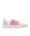 Dsquared2 New Jersey Leather Sneakers In White
