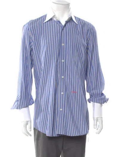 Pre-owned Dsquared2 Striped Long Sleeve Shirt In Blue