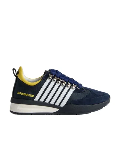 Dsquared2 Striped Low-top Sneakers In Black