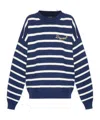 Dsquared2 Striped-pattern Long-sleeve Sweater In Blue