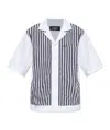 Dsquared2 Striped Pattern Shirt In Black