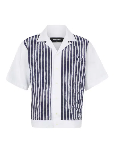 Dsquared2 Striped Pattern Shirt In White