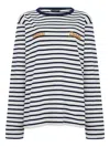 Dsquared2 Striped-pattern T-shirt In Blue