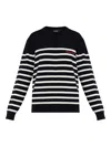 Dsquared2 Striped-pattern Wool Sweater In Blue