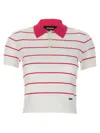 Dsquared2 Two-tone Striped Polo In Multicolor