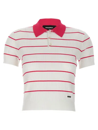 Dsquared2 Striped Polo Shirt In Multicolor