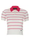 Dsquared2 Two-tone Striped Polo In Neutral