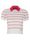 Dsquared2 Two-tone Striped Polo In Neutral