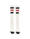 Dsquared2 Striped Ribbed Socks In White