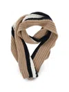 Dsquared2 Striped Ribbed-knit Scarf In Multi