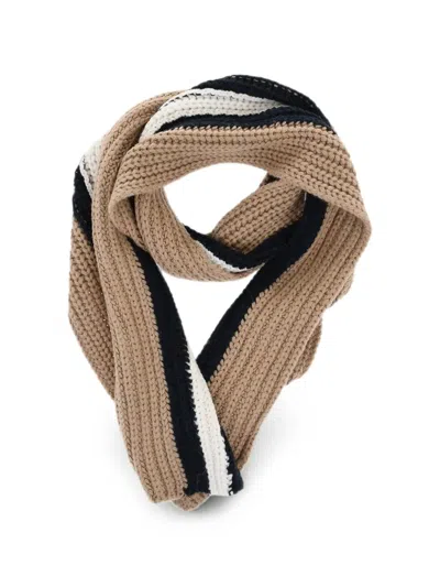 Dsquared2 Striped Ribbed-knit Scarf In Multi