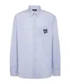 Dsquared2 Summer Lovers Oversized Striped Cotton Shirt In Blue