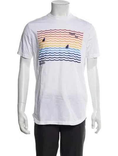 Pre-owned Dsquared2 Striped Short Sleeve Shirt In White