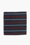 Dsquared2 Striped Silk And Cotton Pocket Square
