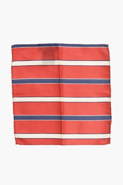 Dsquared2 Striped Silk Blend Pocket Square