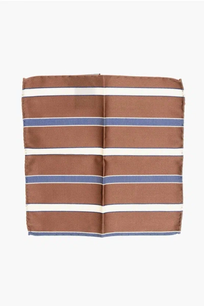 Dsquared2 Striped Silk Blend Pocket Square
