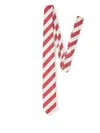 Dsquared2 Striped Silk Tie In Brown