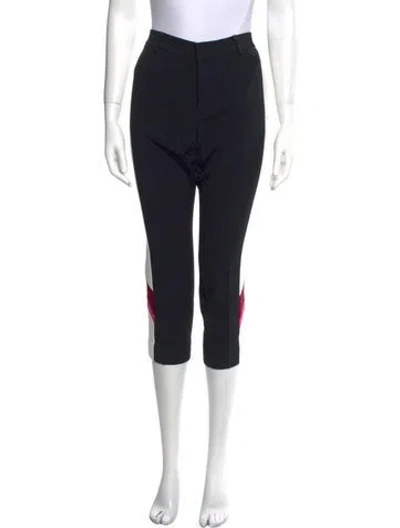 Pre-owned Dsquared2 Striped Straight Leg Pants In Black