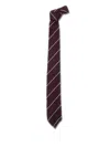 Dsquared2 Bordeaux Tie With All-over Striped Motif