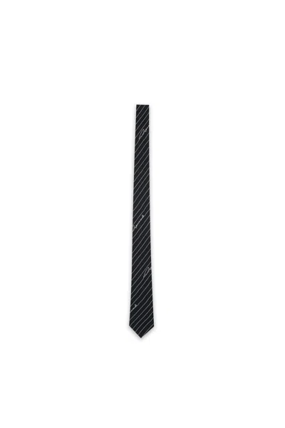 Dsquared2 Kids' Striped Tie In Black