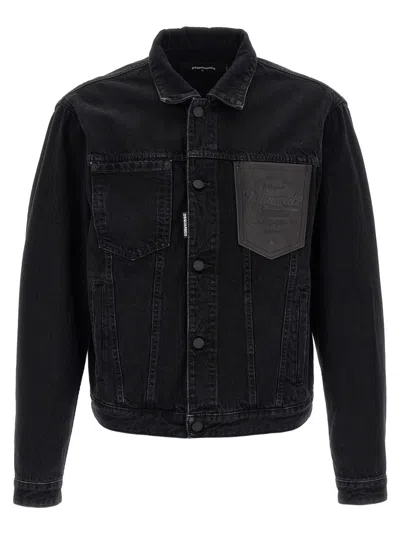 DSQUARED2 DSQUARED2 STRUCTURED BLACK DENIM JACKET