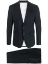 Dsquared2 Structured Blazer Suit With Notch Lapel And Slim-fit Trousers In Blue