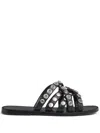 Dsquared2 Stud-embellished Sandals In 黑色