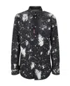 Dsquared2 Denim Western Overshirt With Studded Application In Black