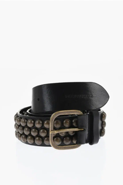 Dsquared2 Studded Leather Belt 40mm