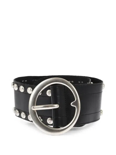 Dsquared2 Studded Leather Belt In Black