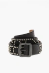 Dsquared2 Studded Leather Belt With Embossed Details 40mm