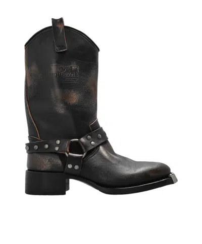 Dsquared2 Round-toed Boots In Brown