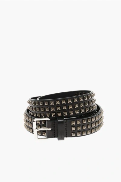 Dsquared2 Studded Leather Icon Belt 30mm