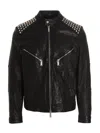 Dsquared2 Studded Leather Biker Jacket