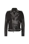 Dsquared2 Studded Leather Kiodo Jacket Black In Black