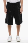 Dsquared2 Icon Studded-stripe Denim Shorts
