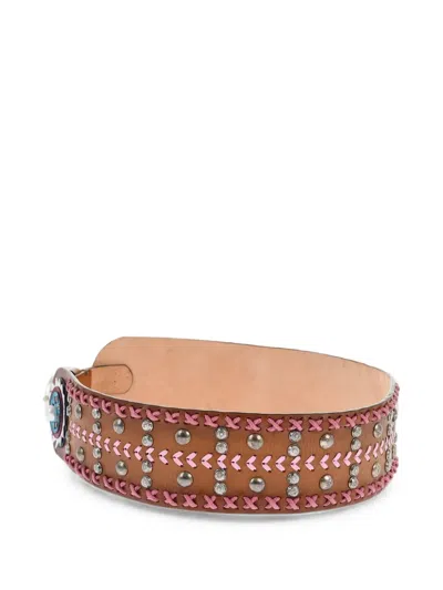 Dsquared2 Stud-embellished Belt In Brown