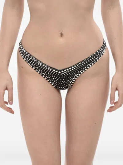 Dsquared2 Black Studded Bikini Bottom Swimwear