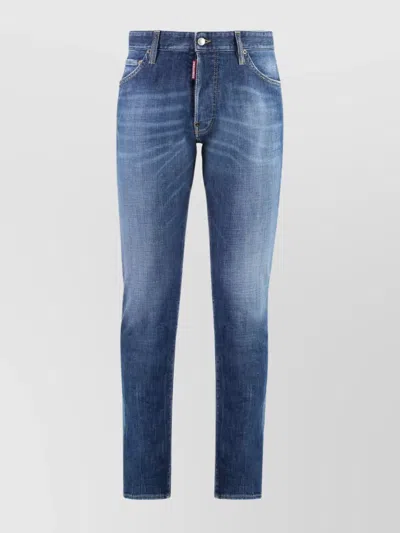 Dsquared2 Stylish Denim Trousers Featuring Belt Loops In Navy