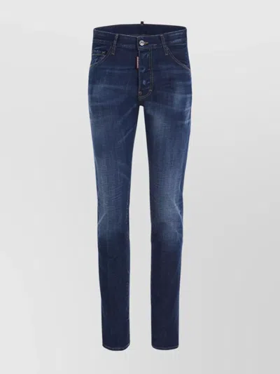 Dsquared2 Stylish Denim Trousers Featuring Belt Loops In Blue