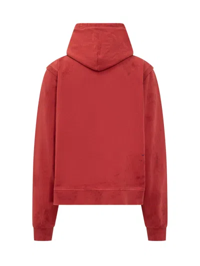 Dsquared2 Stylish Hooded Sweatshirt With Logo Print In Red