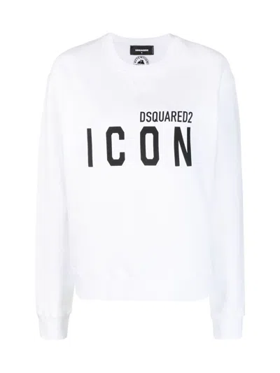 Dsquared2 Stylish Icon Logo Sweatshirt In White