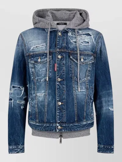 Dsquared2 Stylish Kaban Mini Jacket In Blue