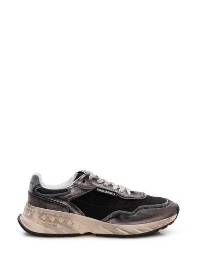 Dsquared2 Stylish Sneakers With Innovative Mesh Design In Acciaio